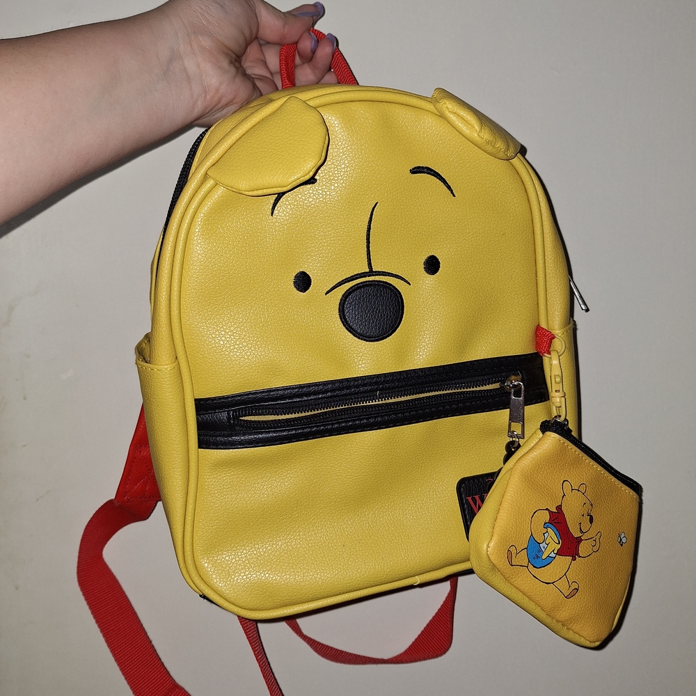 Yellow Kids Backpack with Red Straps